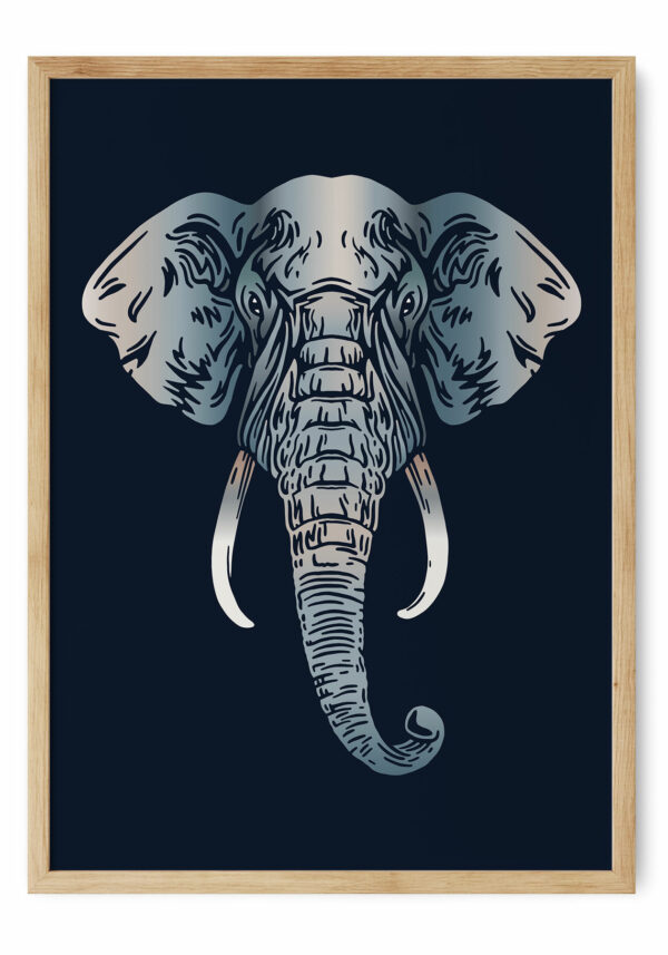Plakat-med-illustration-af-en-elefant Elefanten