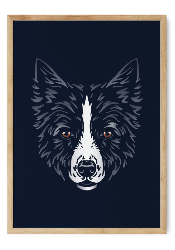 Plakat-med-illustration-af-en-hundt Hunden