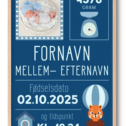 Fødselsplakat med eget billede