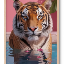 Tiger i pool